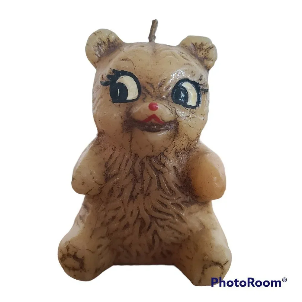 Vintage Novelty Bear Wax Candle - JACK B. NIMBLE BEAR - Vintage Rare UNIQUE